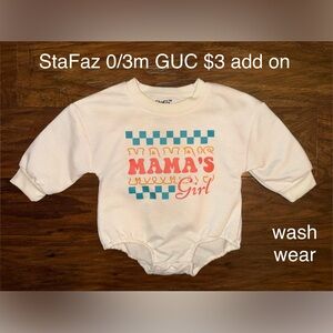 Mama's Girl Cream Bodysuit Bubble, Checkered Design